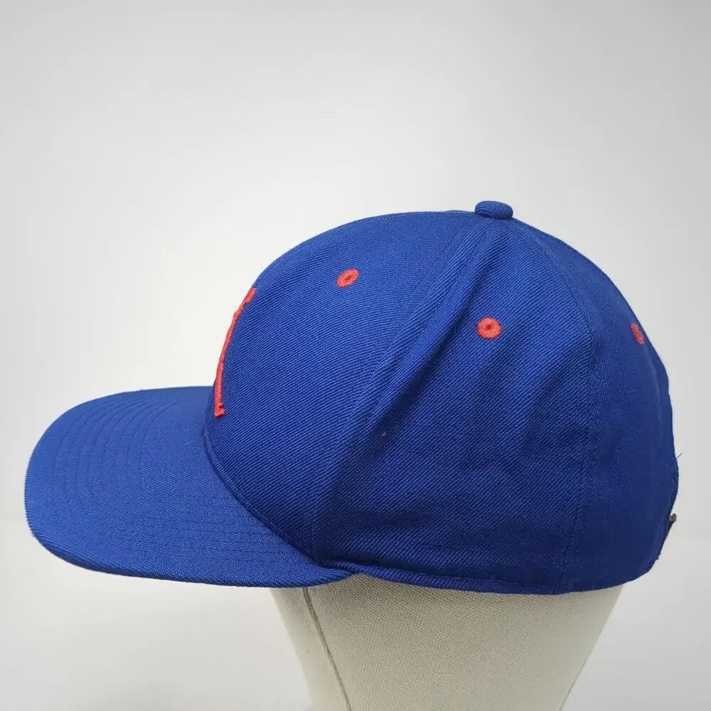 Jordan Snapback Blue One Size Red Jumpman Logo Embroidered Flat Brim Hat